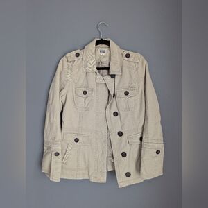 Vintage Converse one star khaki collared button front jacket size small